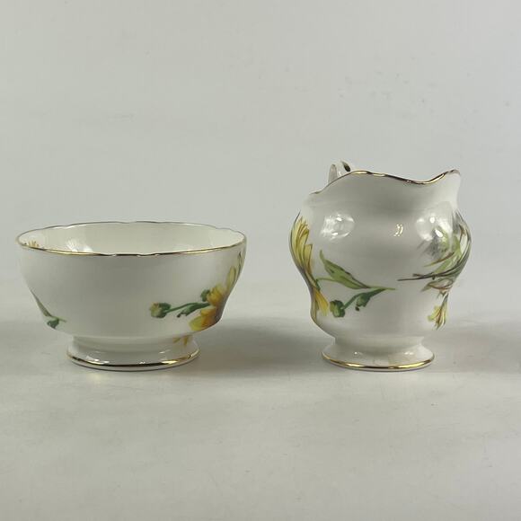 Paragon Brown Eyed Susan Creamer & Sugar Bowl Set Fine Bone China England Floral - Picture 2 of 16